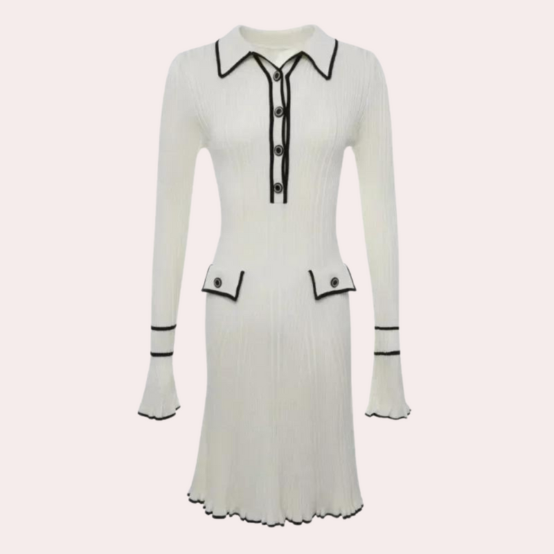 Elegantes Damenkleid mit klassischen langen Ärmeln