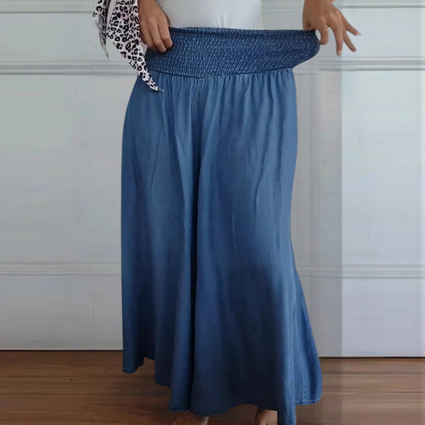 Elegante Damenhose mit breitem elastischem Bund