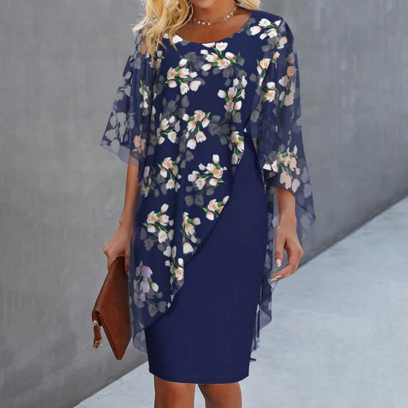 Bequemes und elegantes Blumenprint-Kleid für Damen