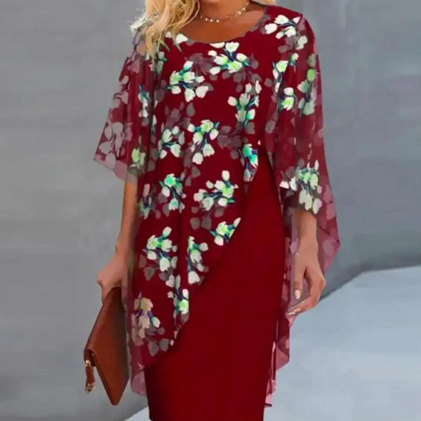 Bequemes und elegantes Blumenprint-Kleid für Damen