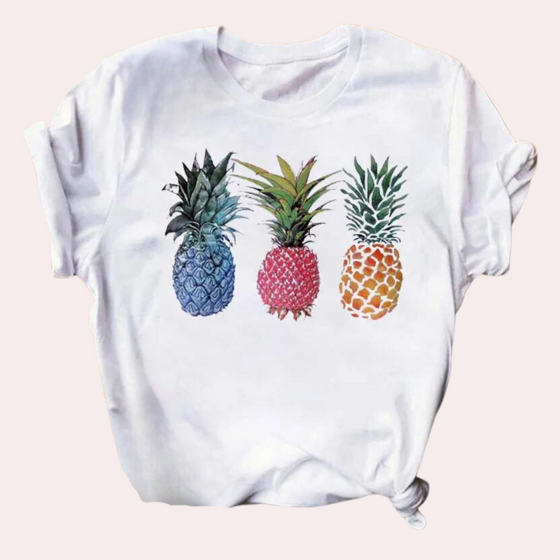 Marisol - Lebendiges Shirt mit Ananasdruck für Frauen