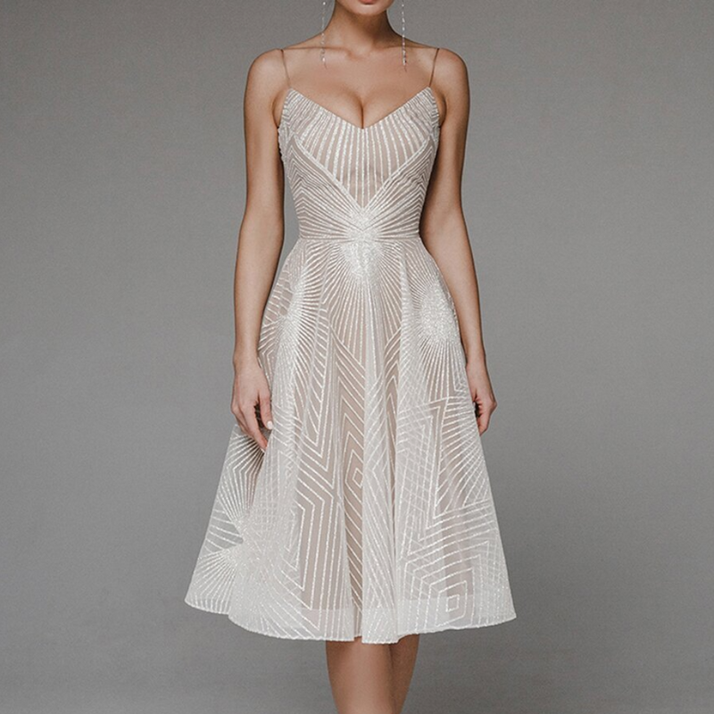 Elegante Kleid mit Offenem Rücken für Besondere Anlässe