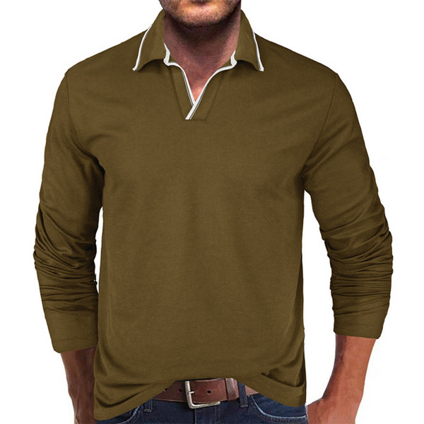 Cipactli - Bequemes Herren-T-Shirt mit V-Ausschnitt