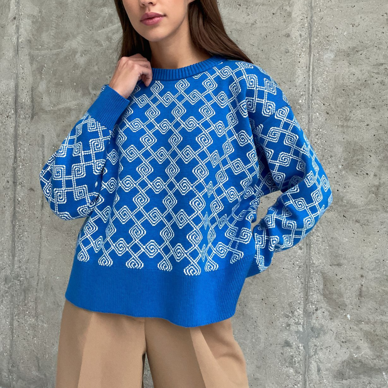 Ameyalli - Bequemer Damen-Strickpullover