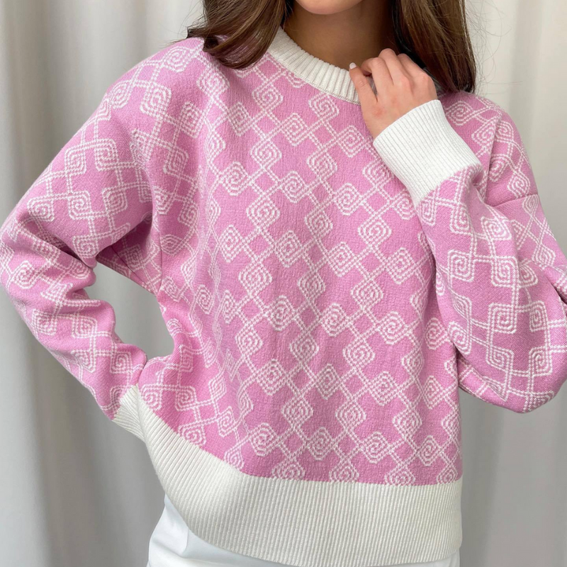 Ameyalli - Bequemer Damen-Strickpullover