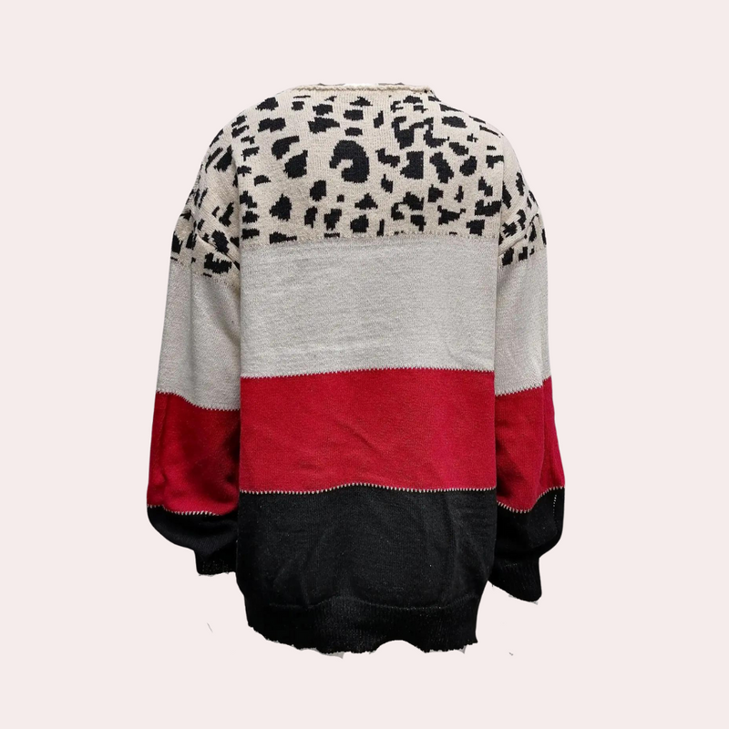 Cualli - Modisches Sweatshirt mit Leopardenmuster für Frauen