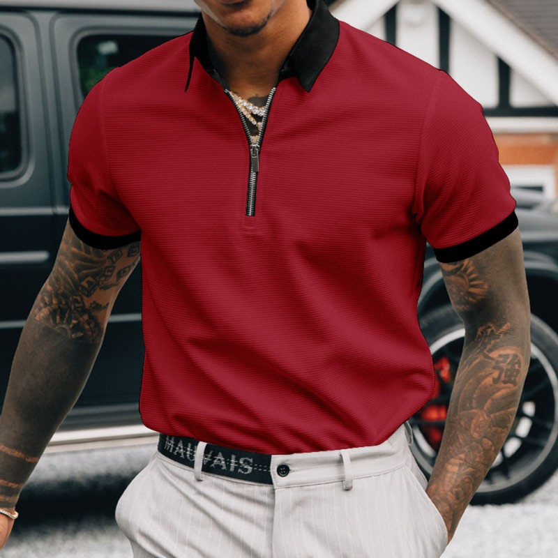 Edvard - Elegantes Poloshirt mit halbem Reißverschluss für Herren