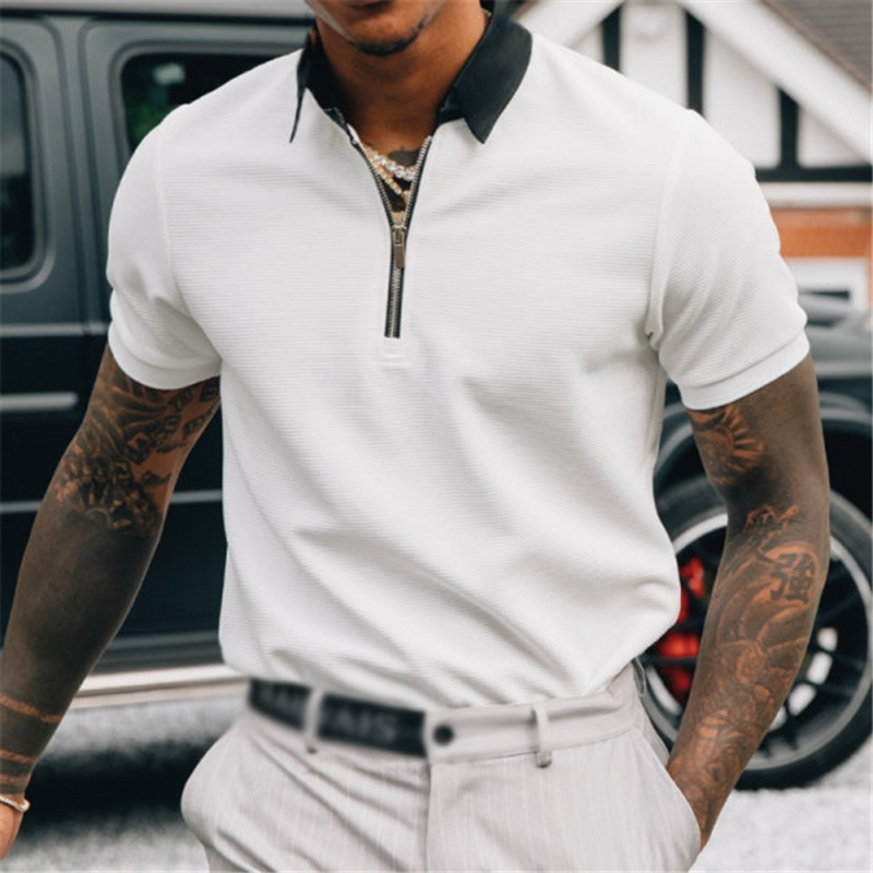 Edvard - Elegantes Poloshirt mit halbem Reißverschluss für Herren