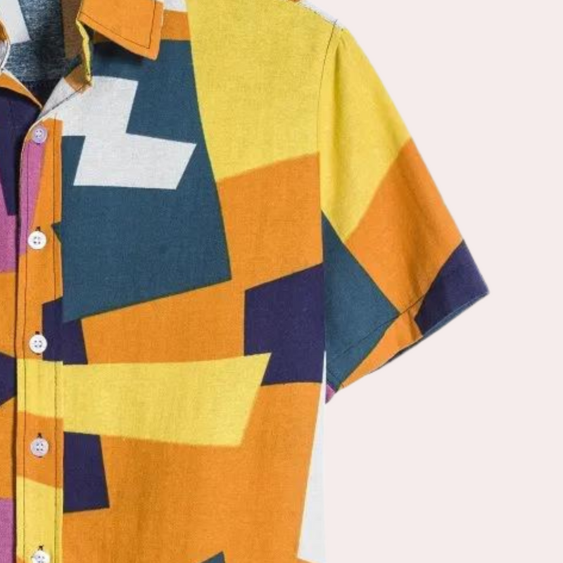 Manfred - Herrenhemd mit eleganter geometrischer Print