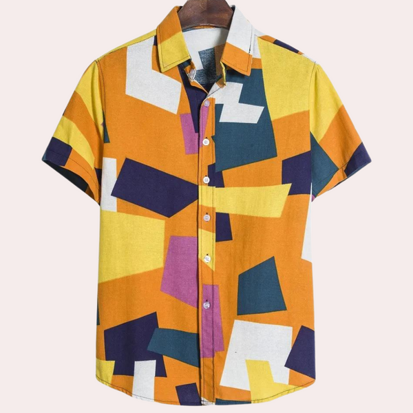 Manfred - Herrenhemd mit eleganter geometrischer Print