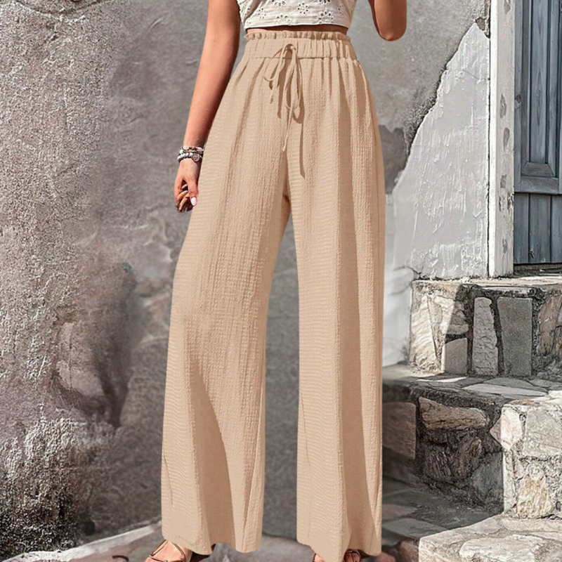Olivia - Elegante Damenhose mit Weitem Bein für den Sommer