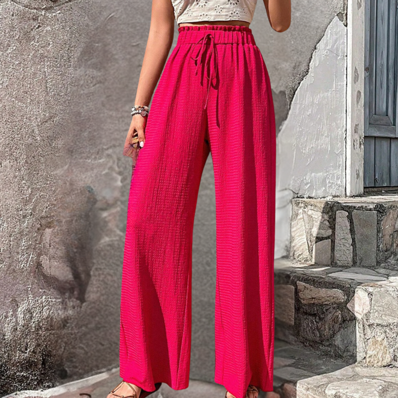 Olivia - Elegante Damenhose mit Weitem Bein für den Sommer