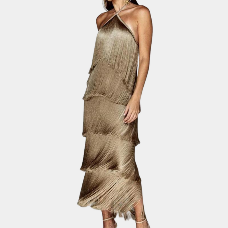 Elegante Mehrlagige Damenkleid für Festliche Anlässe