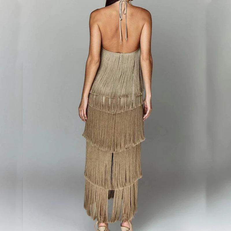 Elegante Mehrlagige Damenkleid für Festliche Anlässe