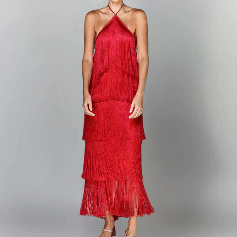 Elegante Mehrlagige Damenkleid für Festliche Anlässe