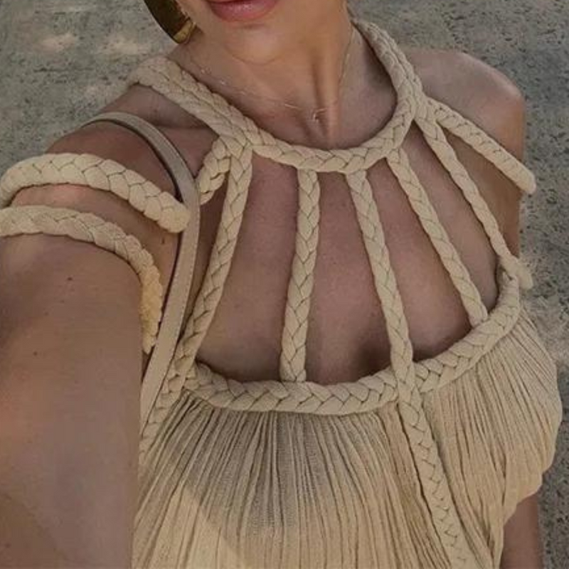 Elegante Sommerlange Kleid für stilvolle Damen