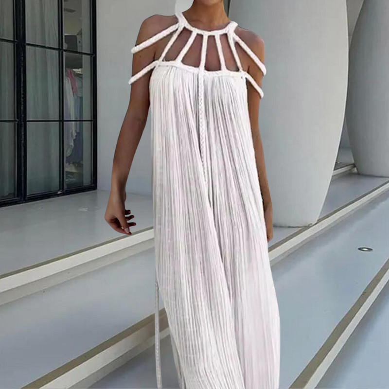 Elegante Sommerlange Kleid für stilvolle Damen