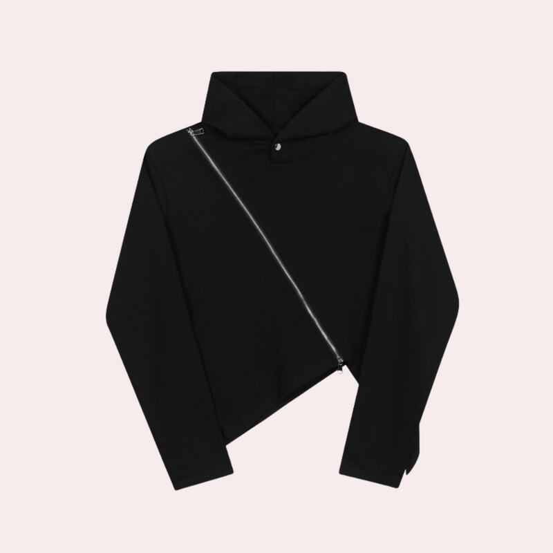 Asymmetrische moderne Herrenhoodie für eleganten Stil