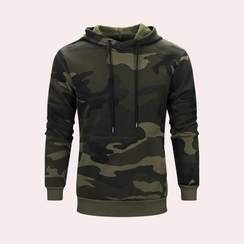 Warme Camouflage-Hoodie für Herren