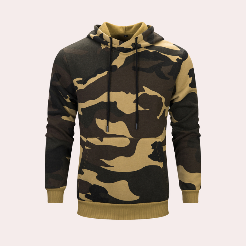 Warme Camouflage-Hoodie für Herren