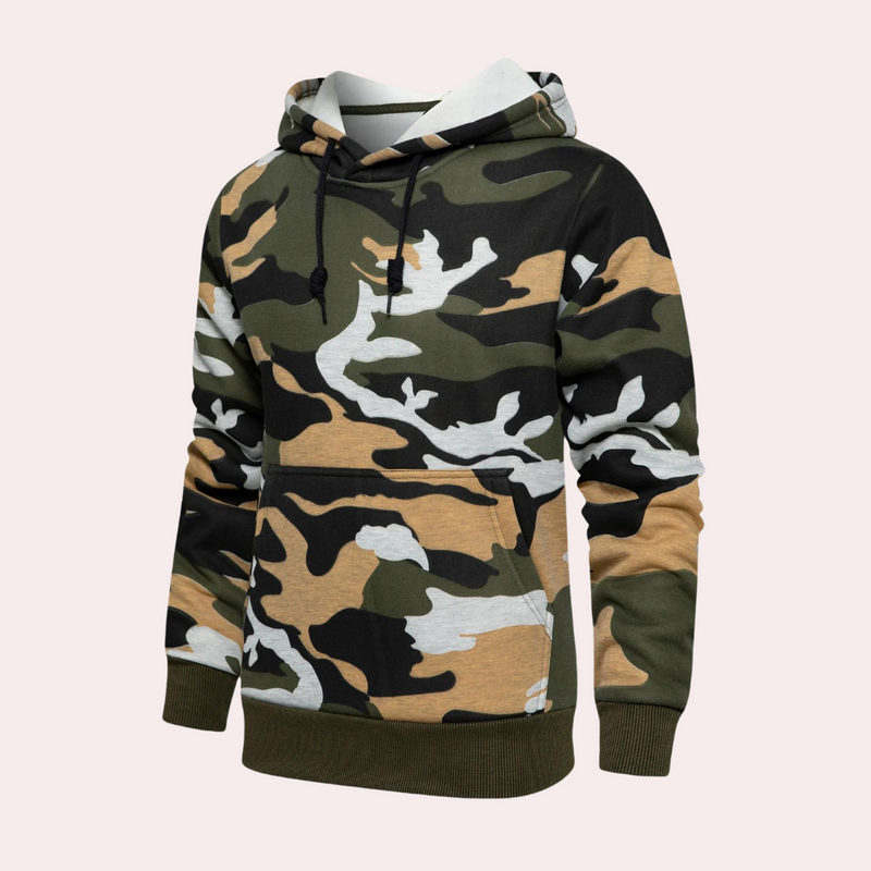 Warme Camouflage-Hoodie für Herren