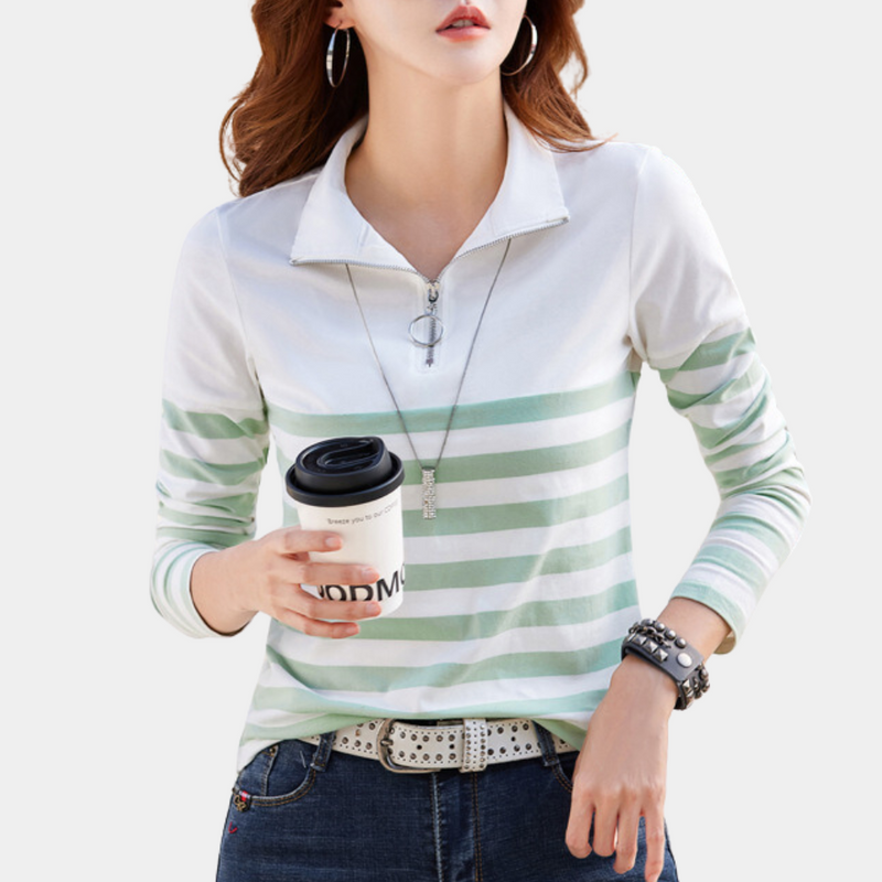 Fabiana - Lässiges Gestreeptes Damen-T-Shirt