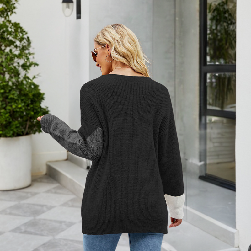 Cristina - Stylischer lässiger Strickpullover für Frauen