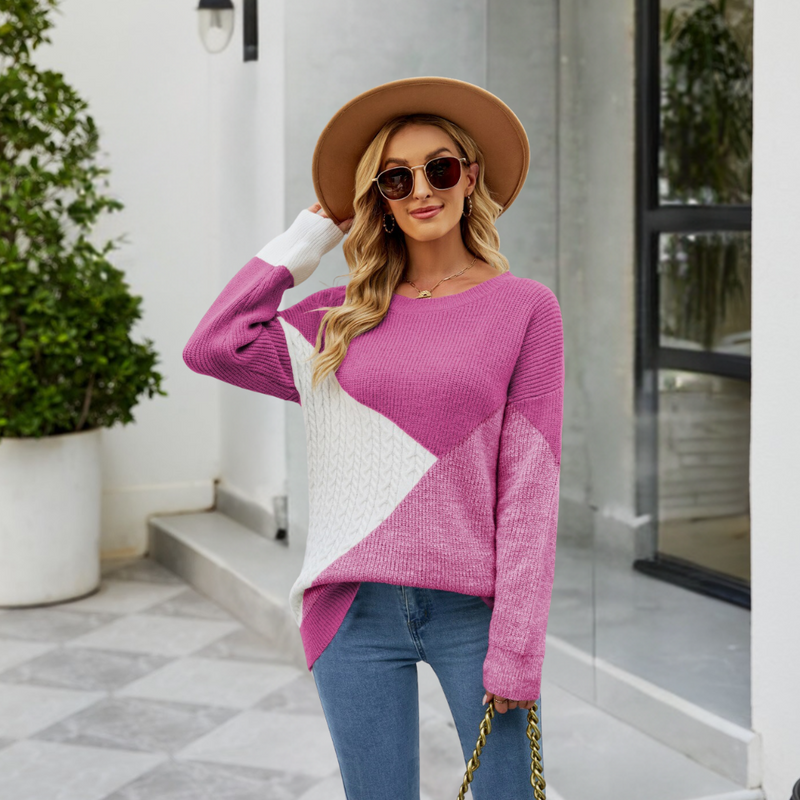 Cristina - Stylischer lässiger Strickpullover für Frauen