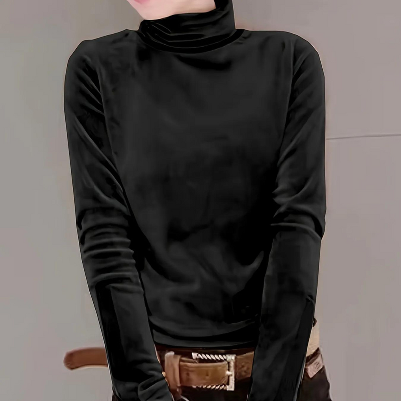 Rosina - Bequemes Damen-Rollkragen-T-Shirt