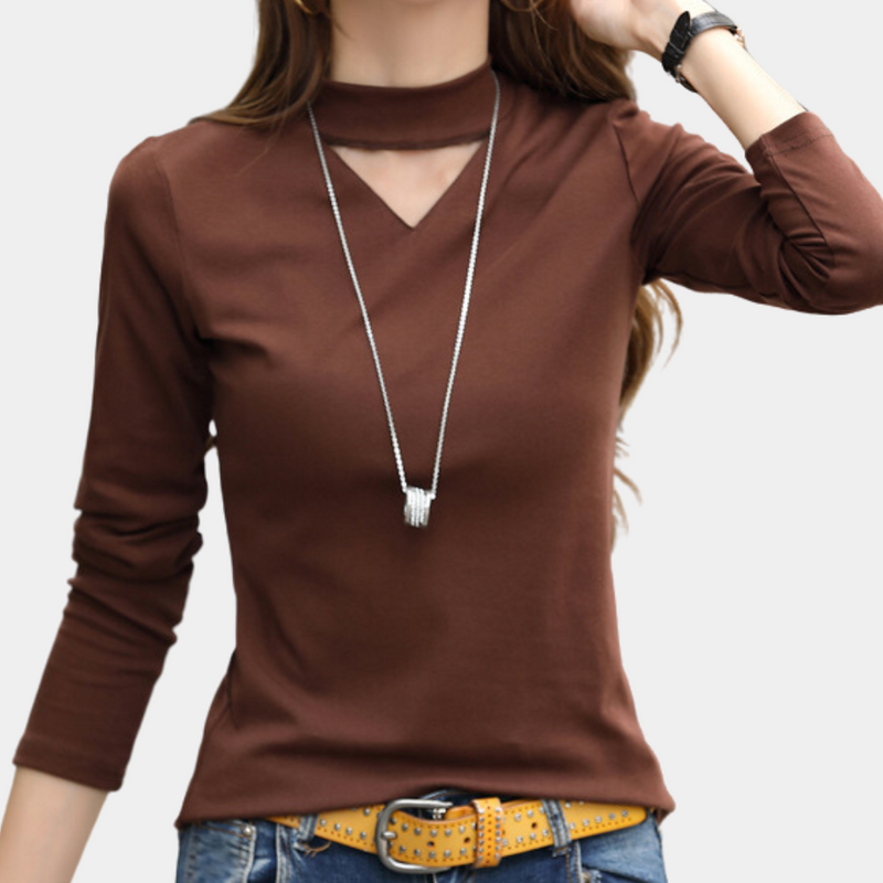 Callista - Shirt mit stilvollem V-Ausschnitt für Frauen