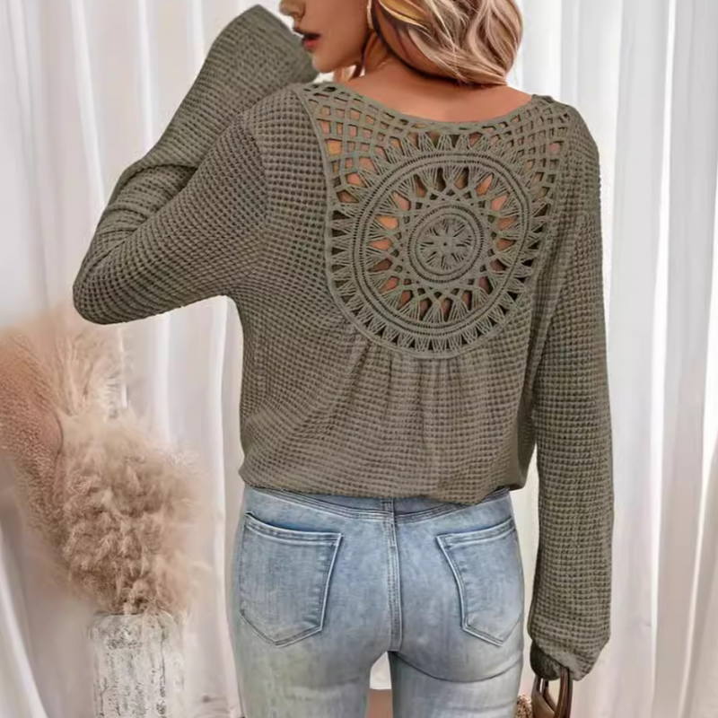 Violetta - Elegantes Stricktop mit V-Ausschnitt für Frauen