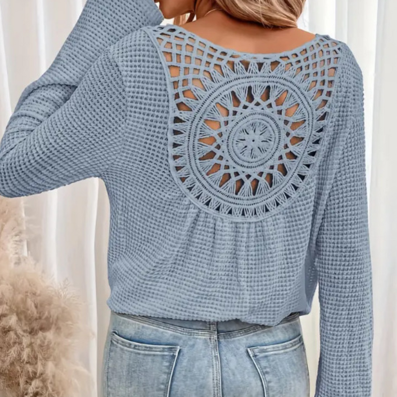 Violetta - Elegantes Stricktop mit V-Ausschnitt für Frauen