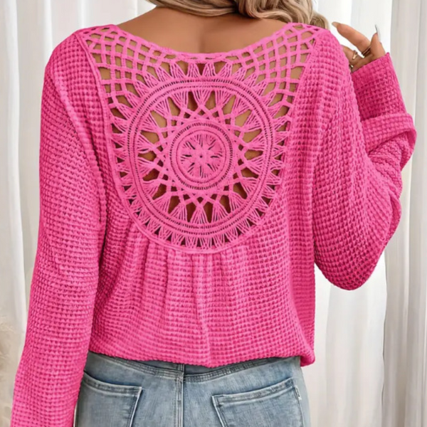 Violetta - Elegantes Stricktop mit V-Ausschnitt für Frauen