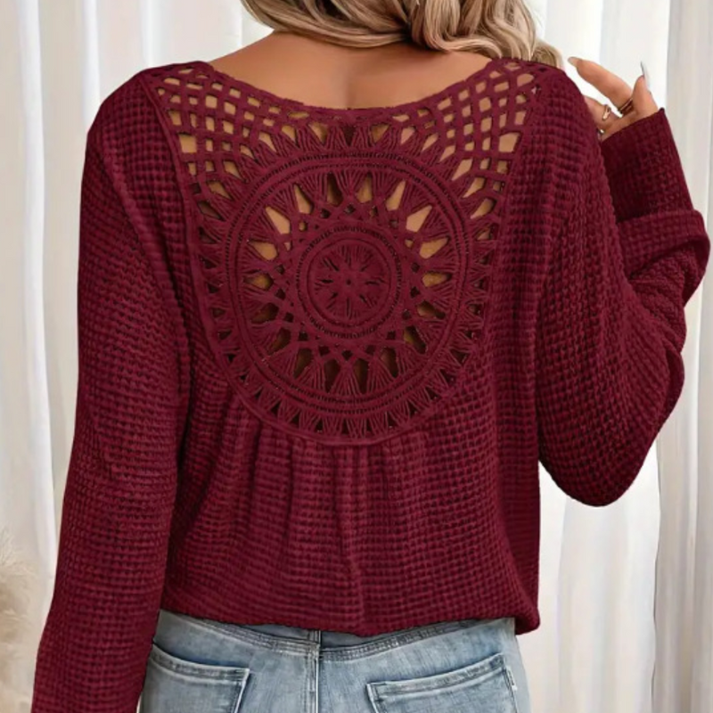 Violetta - Elegantes Stricktop mit V-Ausschnitt für Frauen