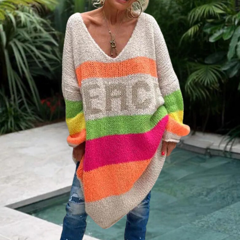 Cressida - Bequemer bunter Damenpullover