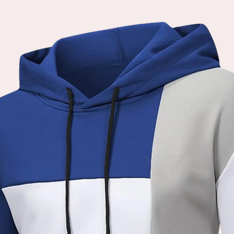 Bequeme colorblock Kapuzenpullover für Herren
