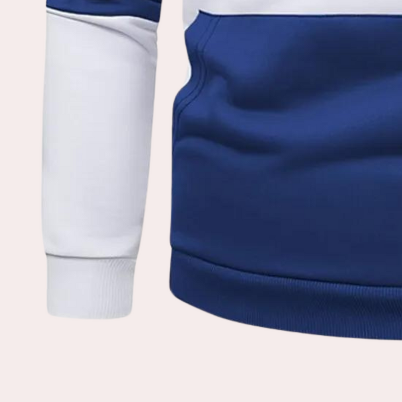 Bequeme colorblock Kapuzenpullover für Herren