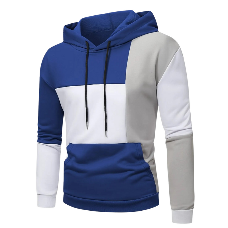 Bequeme colorblock Kapuzenpullover für Herren