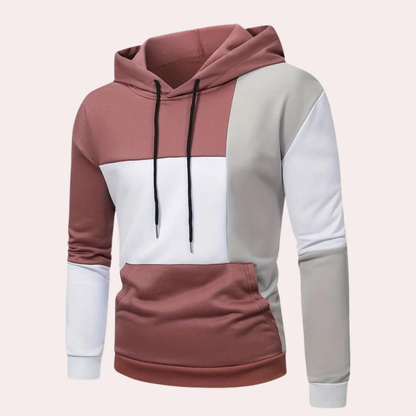 Bequeme colorblock Kapuzenpullover für Herren