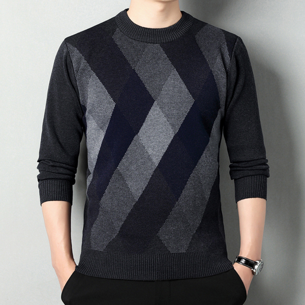 Gemütlicher geometrischer Herrenpullover