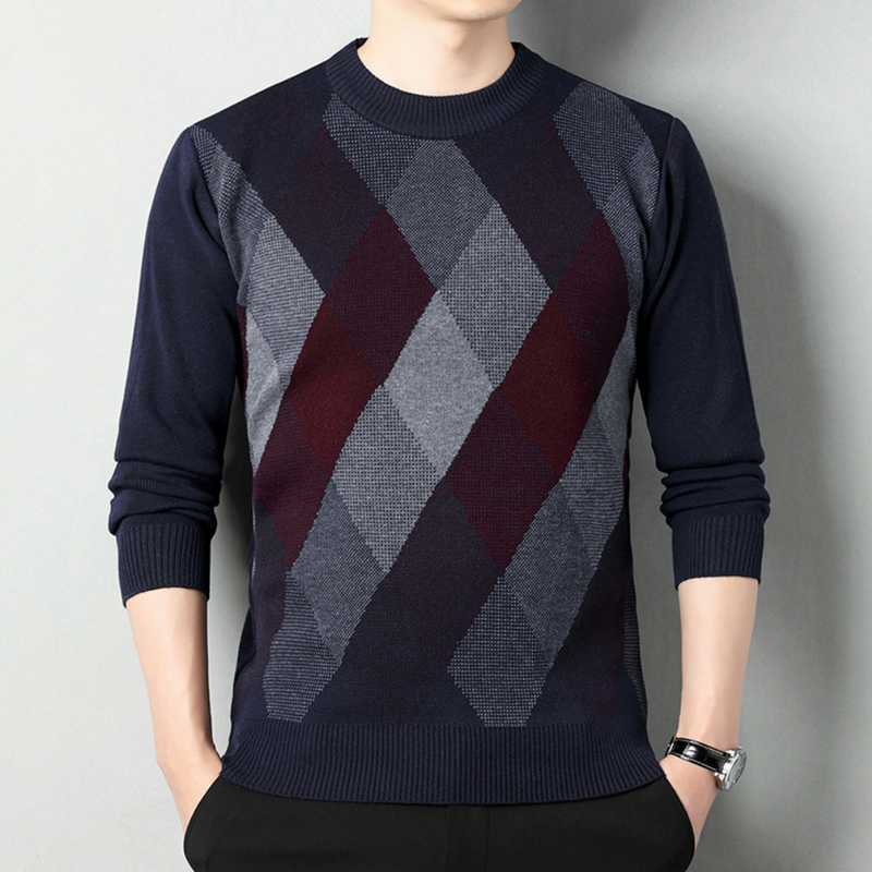 Gemütlicher geometrischer Herrenpullover
