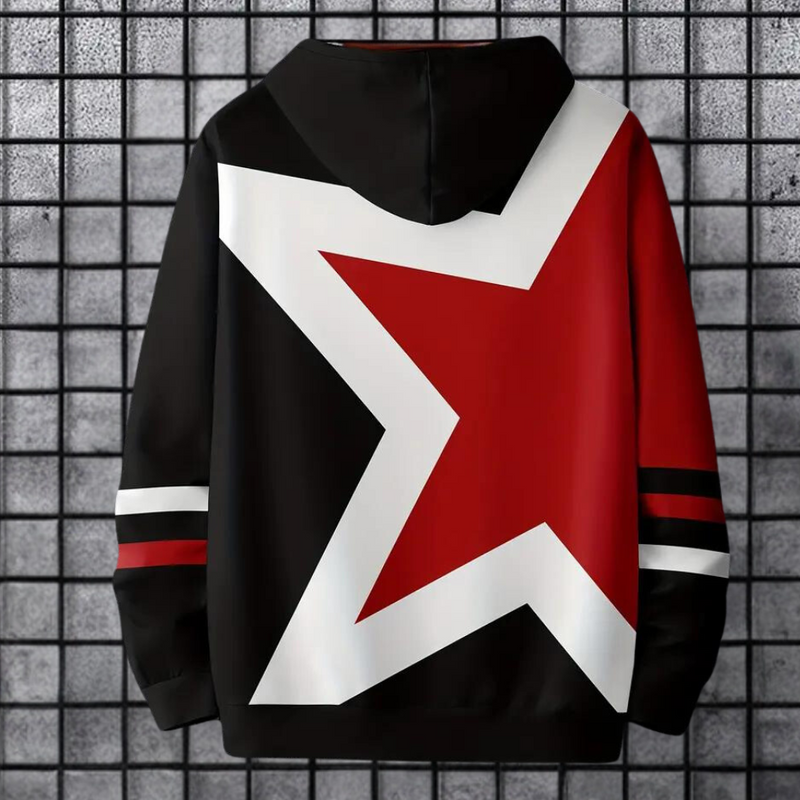 Stylische Herren Hoodie mit Sternenprint