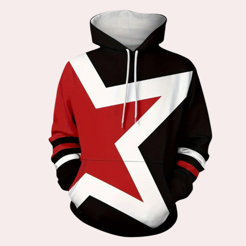 Stylische Herren Hoodie mit Sternenprint
