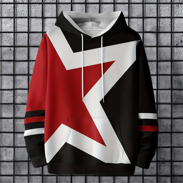Stylische Herren Hoodie mit Sternenprint