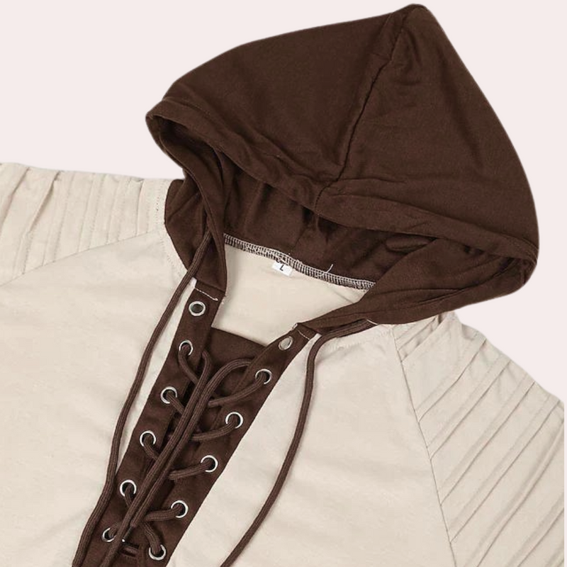 Gemütlicher Herren Hoodie mit Kapuze und Schnürung