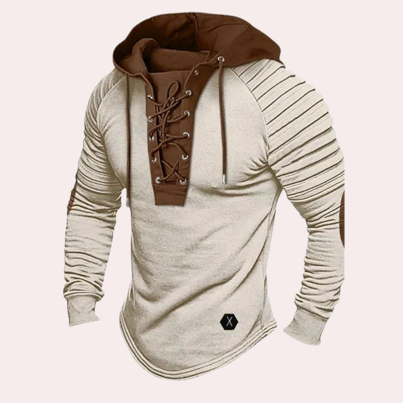 Gemütlicher Herren Hoodie mit Kapuze und Schnürung