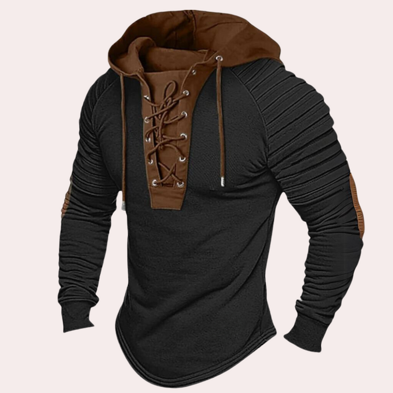 Gemütlicher Herren Hoodie mit Kapuze und Schnürung