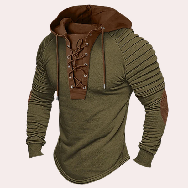 Gemütlicher Herren Hoodie mit Kapuze und Schnürung