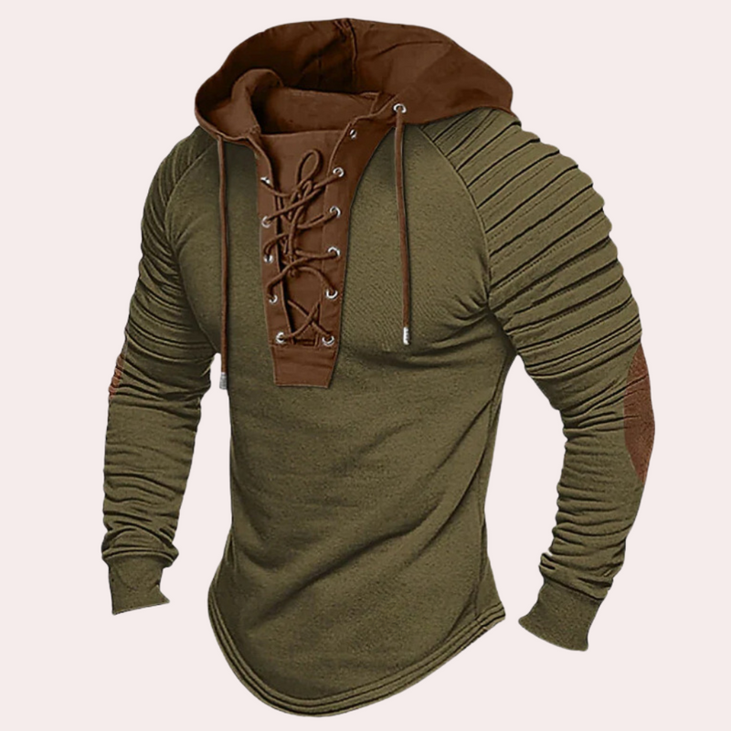 Gemütlicher Herren Hoodie mit Kapuze und Schnürung
