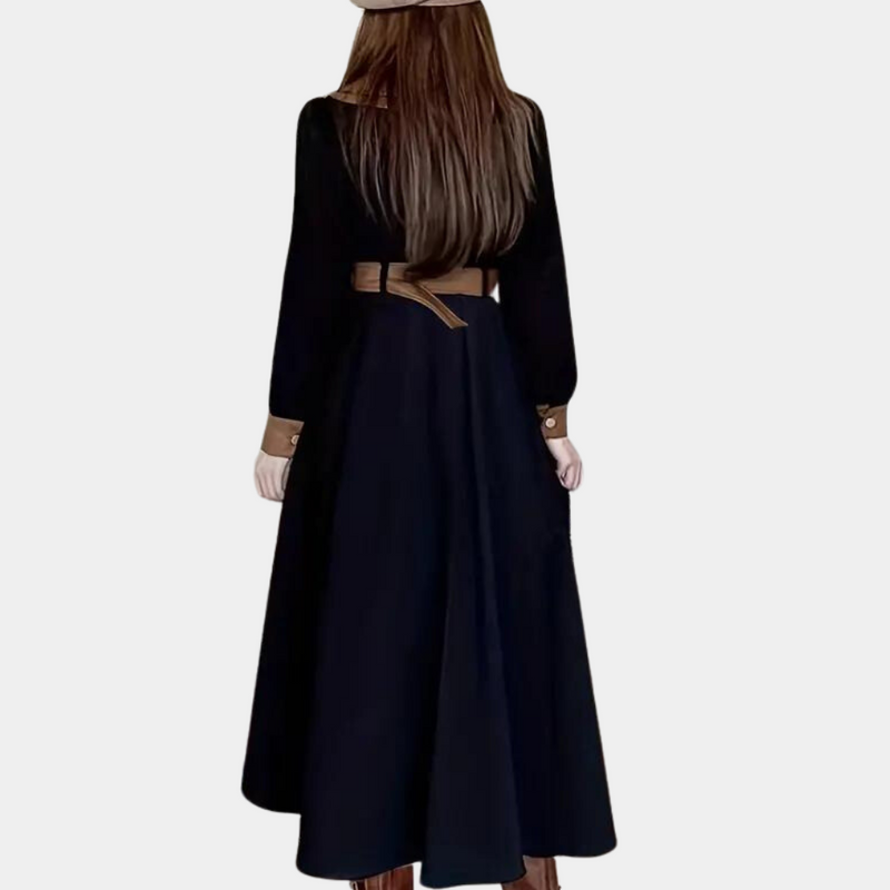 Elegante Frauenkleid mit Gürtel für jeden Anlass